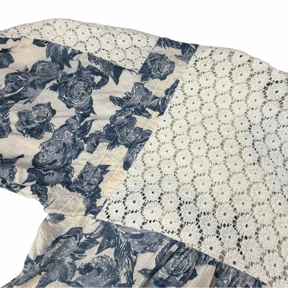 Free People Women’s Floral Lace Moon River Boho Blouse In Size XS - Picture 11 of 11